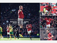 United 4 Norwich 0 - Rooney